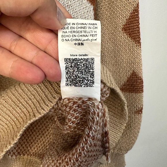 Geo Aztec Pattern Drop Shoulder Sweater 2XL - Picture 9 of 10